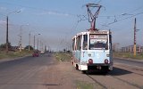 Die Straßembahn des Traktorenanhängerwerkes OSTP in Orsk am 10.06.1995